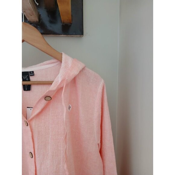 New Focus Casual Life Waffle Textured Hooded Jacket - Picture 3 of 10